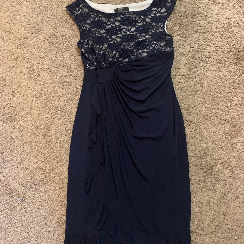 Dress Barn Collection Navy Blue Dress 6